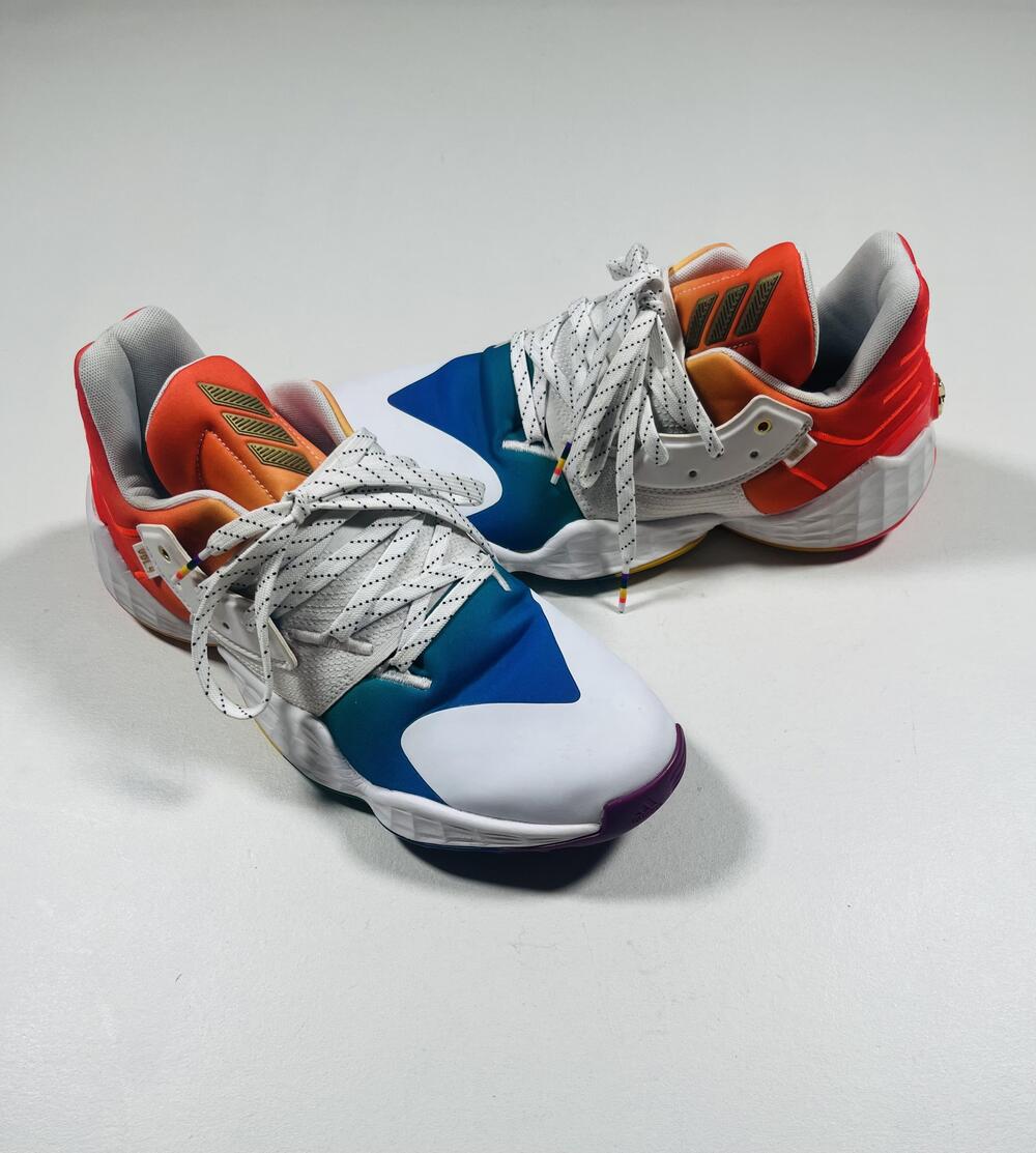 Adidas Harden Vol. 4 Love Unites Shoes Mens Size 10.5 Multicolor FX4797 Sneakers